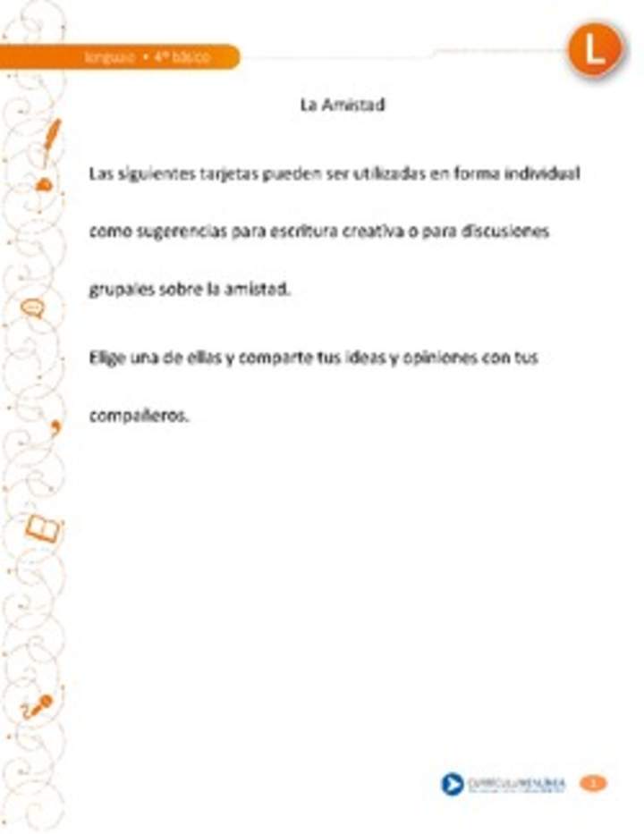 Expresión oral sobre la amistad Expresión oral sobre la amistad
