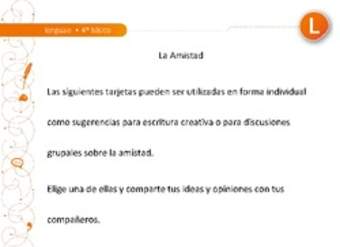 Expresión oral sobre la amistad Expresión oral sobre la amistad