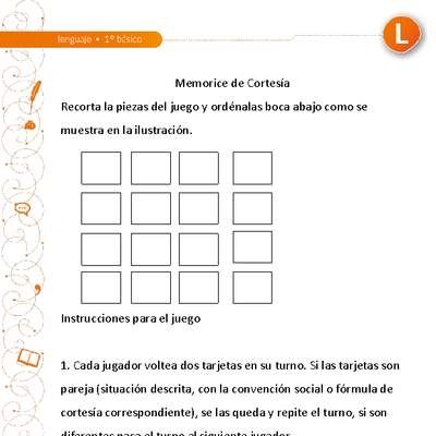 Memorice de cortesía Memorice de cortesía