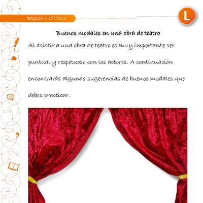 Buenos modales en una obra de teatro Buenos modales en una obra de teatro