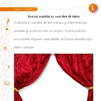 Buenos modales en una obra de teatro Buenos modales en una obra de teatro