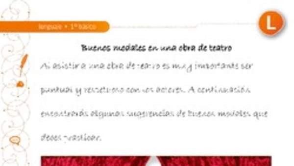 Buenos modales en una obra de teatro