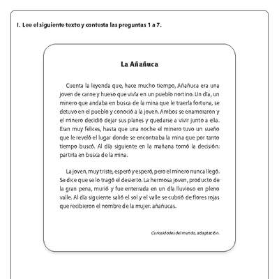 Comprensiones de lectura Comprensiones de lectura