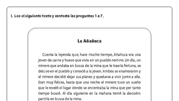 Comprensiones de lectura