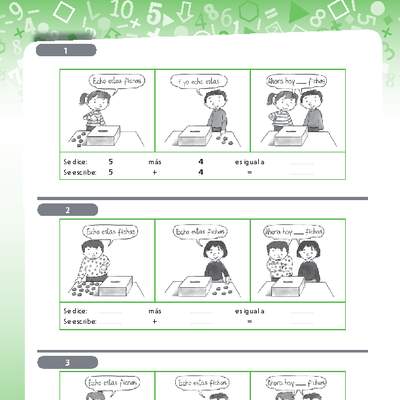 Resolución de problemas de adición con fichas Resolución de problemas de adición con fichas