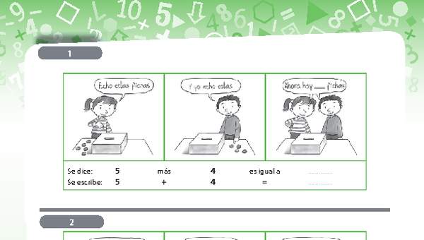 Resolución de problemas de adición con fichas Resolución de problemas de adición con fichas