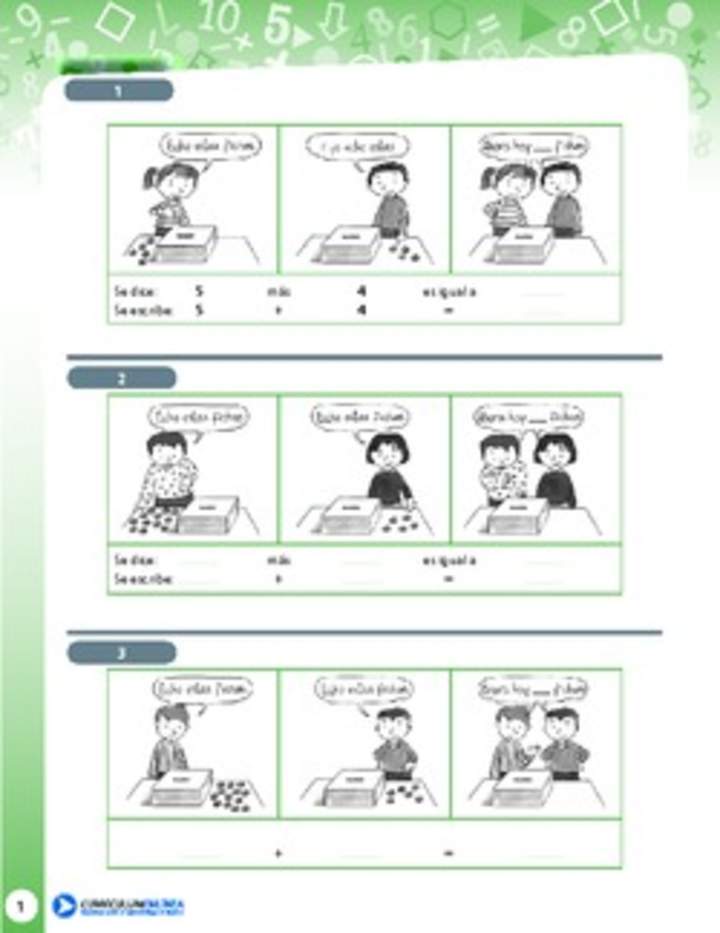 Resolución de problemas de adición con fichas Resolución de problemas de adición con fichas