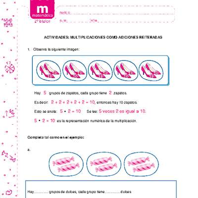 Multiplicaciones como adiciones reiteradas Multiplicaciones como adiciones reiteradas
