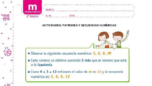 Patrones y secuencias numéricas Patrones y secuencias numéricas