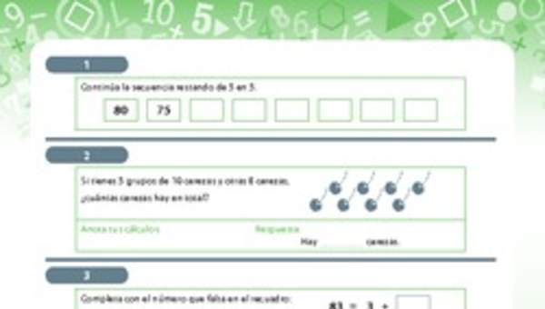 Ejercicios variados de adición de números naturales y de trayectoria Ejercicios variados de adición de números naturales y de trayectoria