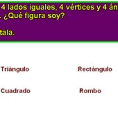 Reconocer una figura dadas algunas características de ella (II) Reconocer una figura dadas algunas características de ella (II)