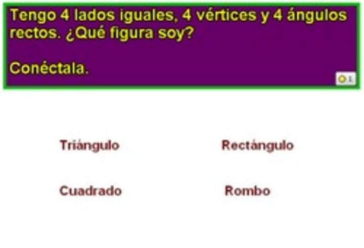 Reconocer una figura dadas algunas características de ella (II) Reconocer una figura dadas algunas características de ella (II)