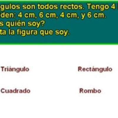 Reconocer una figura dadas algunas características de ella (III) Reconocer una figura dadas algunas características de ella (III)