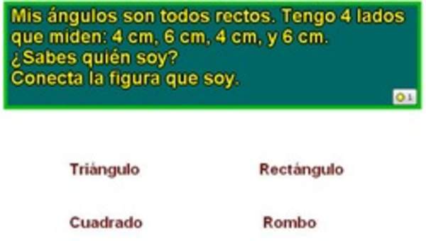 Reconocer una figura dadas algunas características de ella (III) Reconocer una figura dadas algunas características de ella (III)