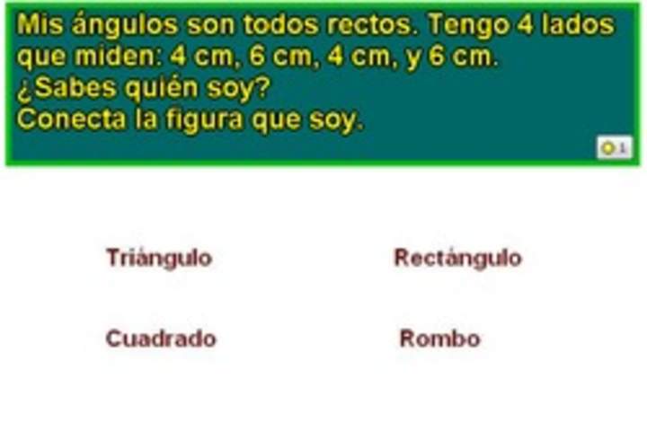 Reconocer una figura dadas algunas características de ella (III) Reconocer una figura dadas algunas características de ella (III)