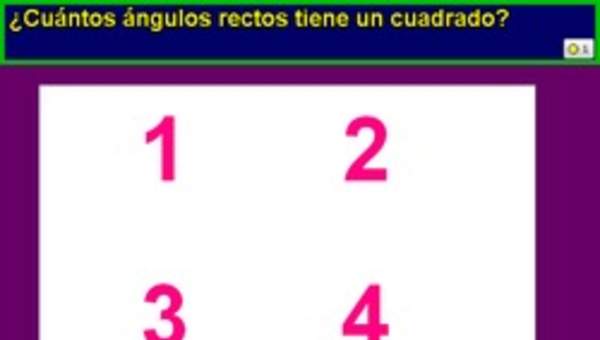 Número de ángulos rectos en un cuadrado Número de ángulos rectos en un cuadrado