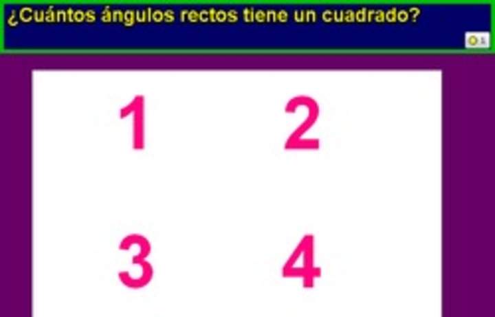 Número de ángulos rectos en un cuadrado Número de ángulos rectos en un cuadrado