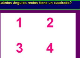 Número de ángulos rectos en un cuadrado Número de ángulos rectos en un cuadrado