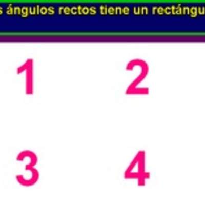 Número de ángulos rectos en un rectángulo Número de ángulos rectos en un rectángulo