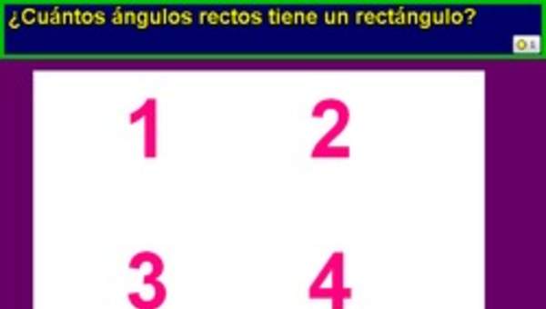 Número de ángulos rectos en un rectángulo Número de ángulos rectos en un rectángulo