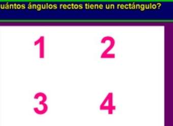 Número de ángulos rectos en un rectángulo Número de ángulos rectos en un rectángulo