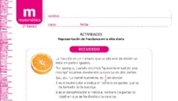 Representación de fracciones en la vida diaria Representación de fracciones en la vida diaria