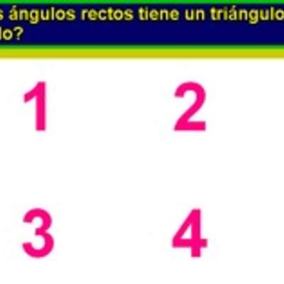 Número de ángulos rectos en un triángulo rectángulo Número de ángulos rectos en un triángulo rectángulo