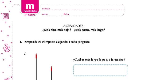 ¿Más alto, más bajo? ¿más corto, más largo? ¿Más alto, más bajo? ¿más corto, más largo?