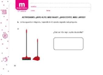 ¿Más alto, más bajo? ¿más corto, más largo? ¿Más alto, más bajo? ¿más corto, más largo?