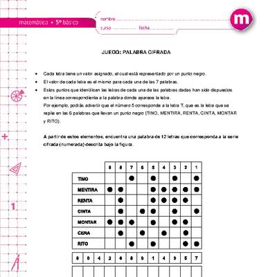 Juego: Palabra cifrada Juego: Palabra cifrada