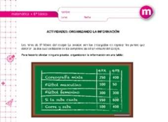 Organizando la información Organizando la información