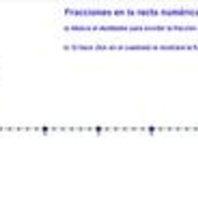 Fracciones en la recta numérica