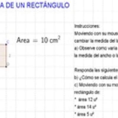 Área de un rectángulo Área de un rectángulo