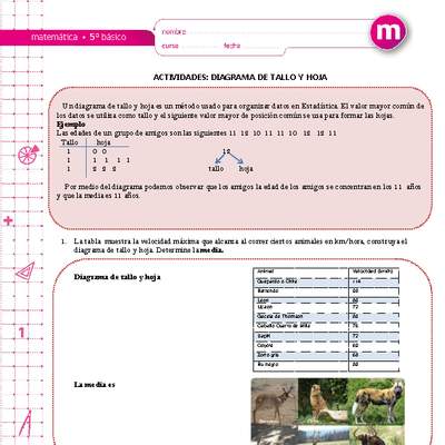 Diagrama de tallo y hoja Diagrama de tallo y hoja