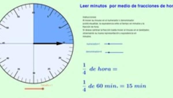 Fracción de hora Fracción de hora