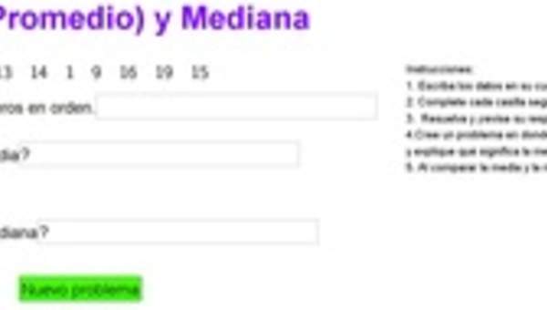 Media y mediana Media y mediana