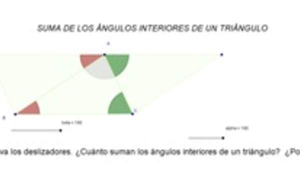 Suma de los ángulos interiores de un triangulo Suma de los ángulos interiores de un triangulo
