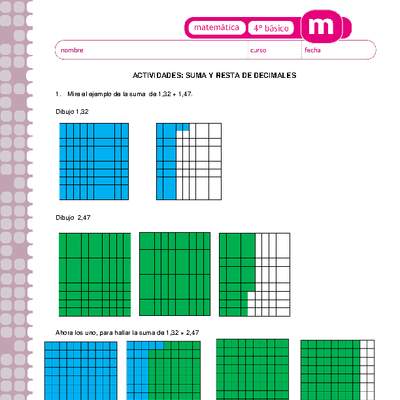 Suma de números decimales Suma de números decimales