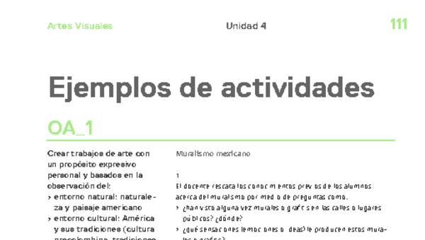 Actividades sugeridas Unidad 4 Actividades sugeridas Unidad 4