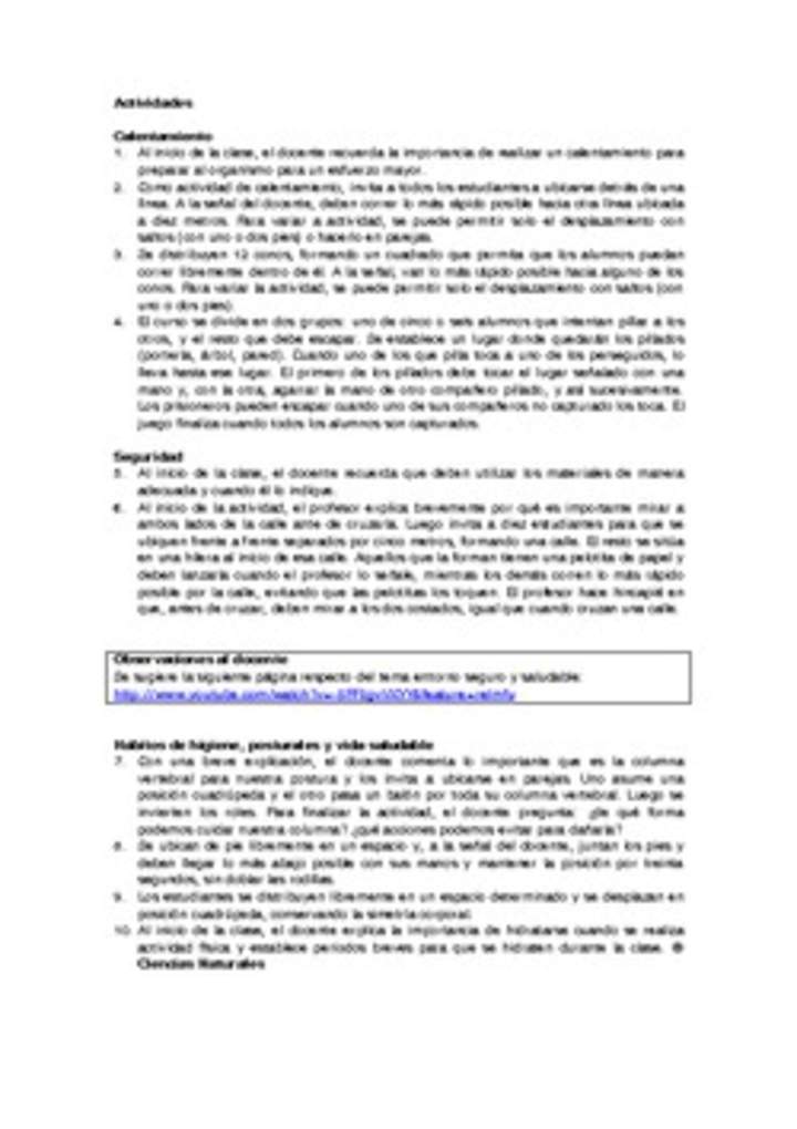 Actividades sugeridas Unidad 4 Actividades sugeridas Unidad 4