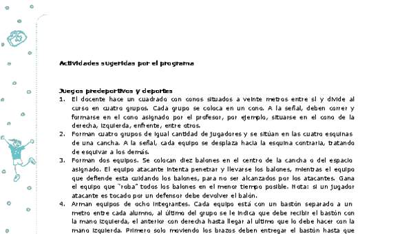 Actividades sugeridas Unidad 4 Actividades sugeridas Unidad 4