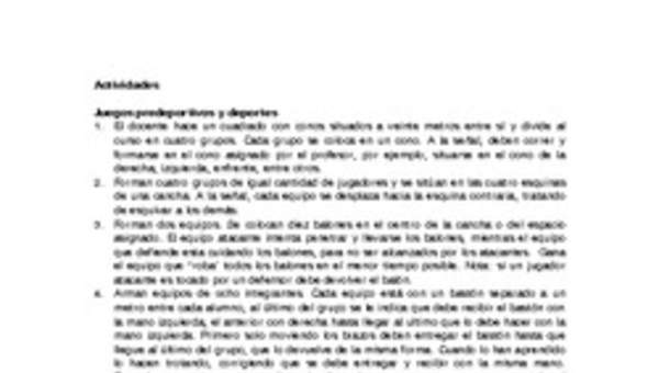 Actividades sugeridas Unidad 4 Actividades sugeridas Unidad 4