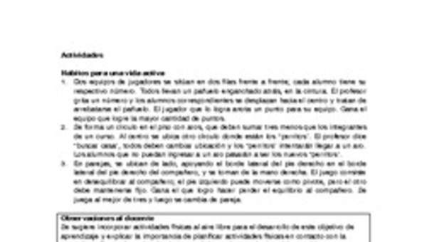 Actividades sugeridas Unidad 3 Actividades sugeridas Unidad 3