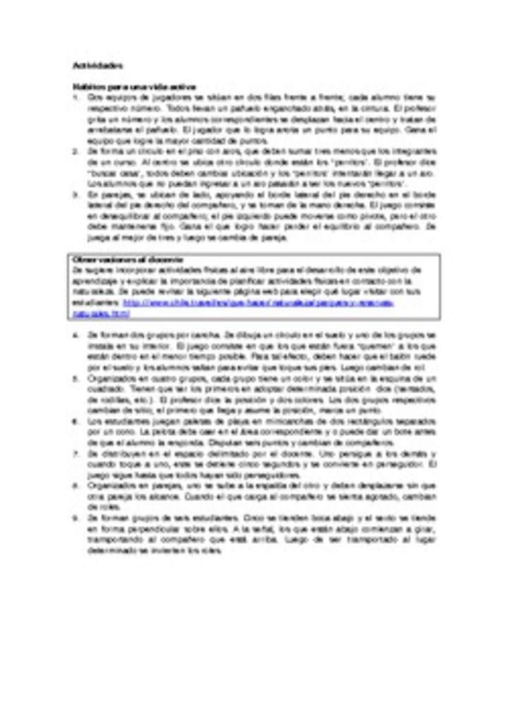 Actividades sugeridas Unidad 3 Actividades sugeridas Unidad 3