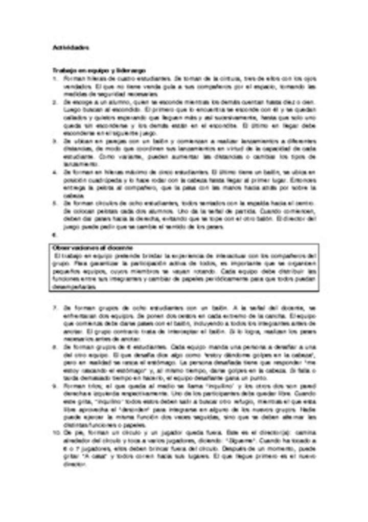 Actividades sugeridas Unidad 4 Actividades sugeridas Unidad 4