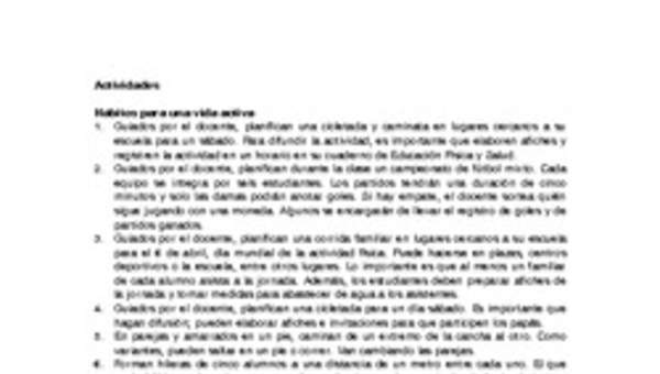 Actividades sugeridas Unidad 3 Actividades sugeridas Unidad 3