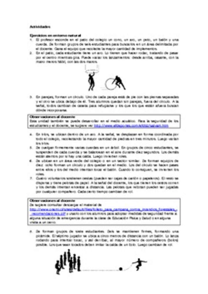 Actividades sugeridas Unidad 4 Actividades sugeridas Unidad 4