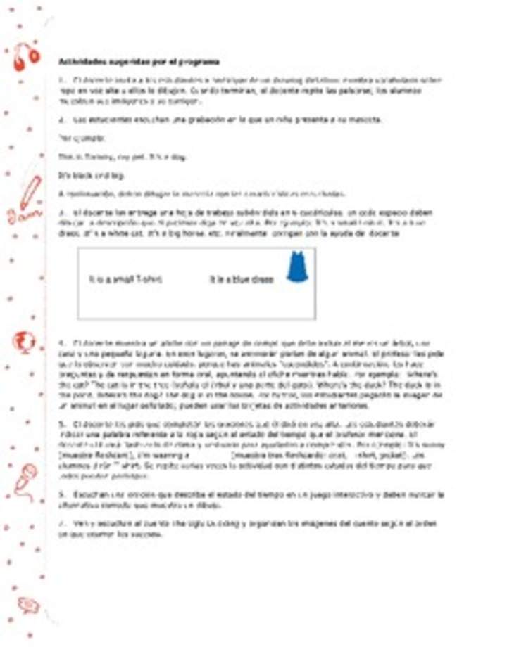 Actividades sugeridas Unidad 3 Actividades sugeridas Unidad 3