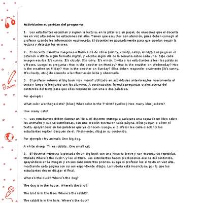 Actividades sugeridas Unidad 3 Actividades sugeridas Unidad 3