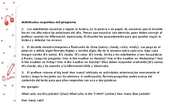 Actividades sugeridas Unidad 3 Actividades sugeridas Unidad 3